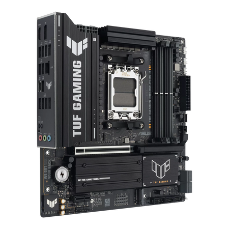 Asus TUF GAMING B850M-PLUS II | Processor family AMD | Processor socket AM5 | DDR5 | Supported hard disk drive interfaces SATA, M.2 | Number of SATA connectors 4