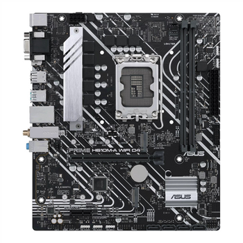 Asus PRIME H610M-A WIFI D4 Processor family Intel Processor socket  LGA1700 DDR4 DIMM Memory slots 2 Supported hard disk drive interfaces  SATA, M.2 Number of SATA connectors 4 Chipset  Intel H610 mATX
