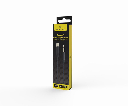Kabel USB typu C do 3.5mm czarny 1.5m Gembird