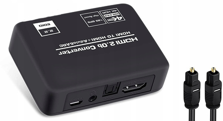Ekstraktor HDMI 2.0 TOSLINK KONWERTER ARC HDCP 4K