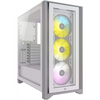 Corsair Tempered Glass Mid-Tower ATX Case iCUE 4000X RGB Side window, Mid-Tower, White, Power supply included No, Steel, Tempered Glass, Plastic
