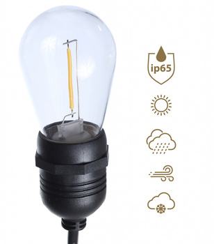 Girlanda ogrodowa 15m, 30xE27 IP65 (bez żarówek)