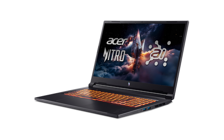 Acer | Nitro V 17 AI ANV17-41-R27Z | Obsidian Black | 17.3 " | IPS | QHD | 2560 x 1440 pixels | AMD Ryzen 7 | 260 | 32 GB | DDR5 | Solid-state drive capacity 1000 GB | NVIDIA GeForce RTX 5060 | GDDR7 | 8 GB | Windows 11 Home | 802.11ax | Bluetooth version