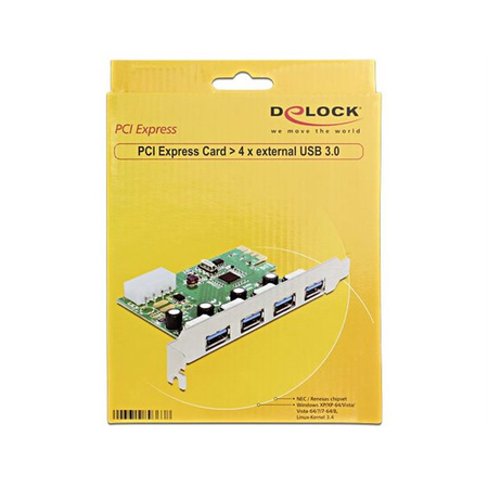 IO Delock PCIe 4x USB 3.0