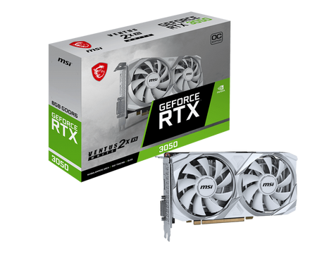 MSI GeForce RTX 3050 VENTUS 2X XS WHITE 8G OC | NVIDIA | 8 GB | GeForce RTX 3050 | GDDR6 | HDMI ports quantity 1 | 128-bit