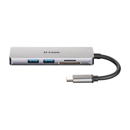 D-Link 5-in-1 USB-C™ Hub with HDMI and SD/microSD Card Reader DUB-M530	 USB Type-C