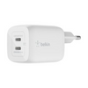 Belkin USB-C GaN PD PPS Dual Wall Charger, 65W | WCH013vfWH