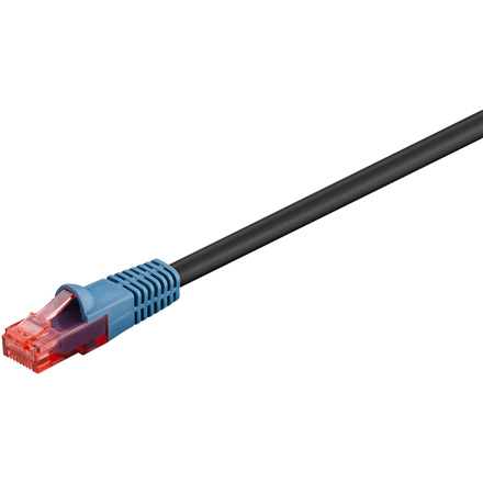 Goobay CAT 6 Outdoor-patch cable U/UTP 94389 10 m Black Prewired, unshielded LAN cable with RJ45 plugs for connecting network components; Double-layer polyethylene jacket protects the network cable outdoors and makes it extremely weather-resistant; The ou