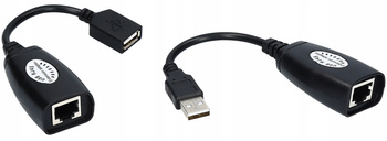 PRZEDŁUŻACZ USB MYSZKI EXTENDER RJ45 PO LAN 60M 5e