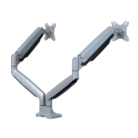 UCHWYT BIURKOWY GAZOWY DO 2 MONITORÓW LED/LCD 17-35" L-36HD ART  1-15kg 1xUSB-A 1xUSB-C 3.0 HEAVY DUTY