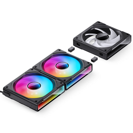 Jonsbo ZK-120B ARGB PWM Lüfter, 120mm, 3er-Pack - schwarz