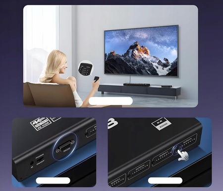 MATRIX HDMI 2.0 8x8 PRZEŁĄCZNIK SWITCH HDCP 2.2 RS232 8 WEJŚĆ - 8 WYJŚĆ