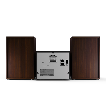 Sharp Hi-Fi Micro System XL-B517D(BR) USB port Wireless connection Brown AUX in FM radio CD player Bluetooth