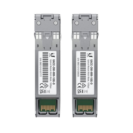 Ubiquiti SFP+ UACC-OM-MM-10G-D-2 Multi-Mode Fiber LC (2er-Pack) UF-MM-10G: SFP+, 10 Gbps