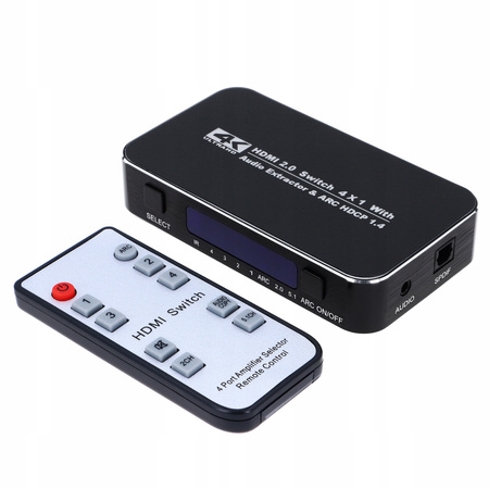 SWITCH HDMI 2.0 4x1 PRZEŁĄCZNIK UHD 4K HDCP HDR