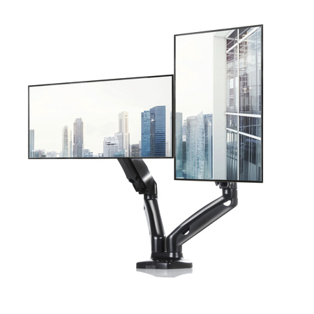 UCHWYT BIURKOWY GAZOWY DO 2 MONITORÓW LED/LCD 13-27" L-16GD ART