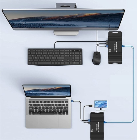 EXTENDER HDMI LAN KVM USB RJ45 60M ETHERNET LOPOUT