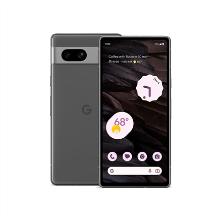 google Pixel 7a Charcoal, 6.1 ", OLED, 1080 x 2400 pixels, Google Tensor G2 (5 nm), Internal RAM 8 GB, 128 GB, Single SIM, Nano-SIM, 5G, 4G, Main camera 64+13 MP, Secondary camera 13 MP, Android, 13, 4385 mAh