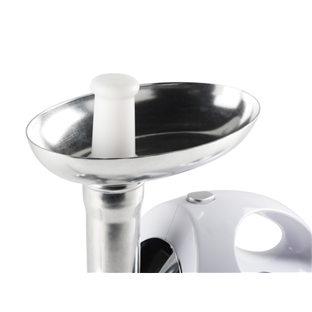 Tristar VM-4210 Meat Grinder White, 3 Stainless steel grinding plates, Aluminum grinder head, Aluminum hopper tray, Sausage stuffer, Kubbe attachment, Sausage accessory, Stainless steel blade, 550 W