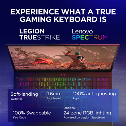 Lenovo Legion 5 15IRX10 | Eclipse Black | 15.1 " | OLED | WQXGA | 2560 x 1600 pixels | Intel Core i7 | i7-13650HX | 24 (2x12GB) GB | SO-DIMM DDR5 | Solid-state drive capacity 1000 GB | NVIDIA GeForce RTX 5060 | GDDR7 | 8 GB | Windows 11 Home | 802.11be | 