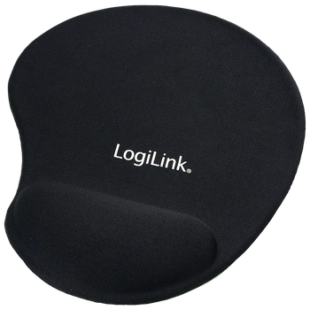 Mousepad with Gel Wrist Rest Support, Logilink ID0027 Black