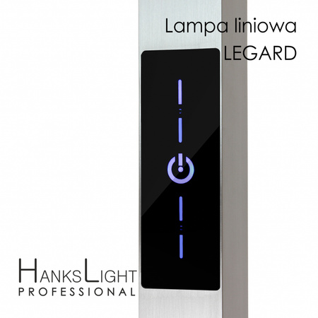 Lampa LED,HanksLight,stojąca, alu,1200*2146mm,up21W/down36W,4000K