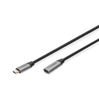 Digitus USB-C/M to USB-C/F Extension Cable 	DB-300230-010-S USB-C jack, USB C, plug, Black, 1 m