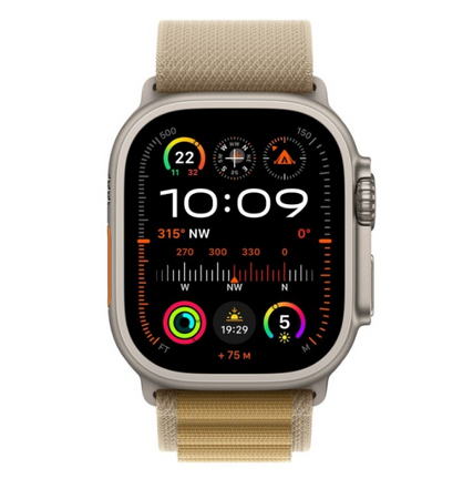 Apple Smart watch | GPS (satellite) | Always-On Retina display | 49mm | Natural Titanium