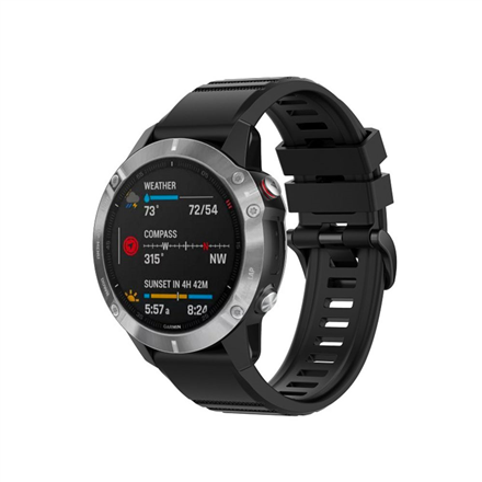 Fixed | Silicone Strap for Garmin QuickFit 22mm | Black