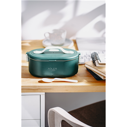 Adler | Electric lunch box with thermal bag | AD 4522 | 0.8 L | Plastic/Stainless steel | Green | Lid included