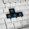Ducky One 2 White Edition PBT Gaming Tastatur, MX-Blue, weiße LED - weiß