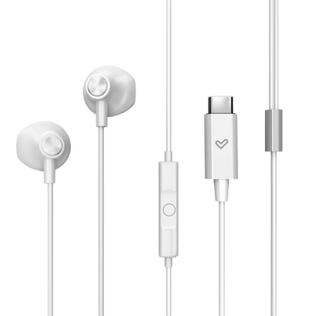 Energy Sistem Wired Earphones | EasyPods Type C | Built-in microphone | USB-C | Snow