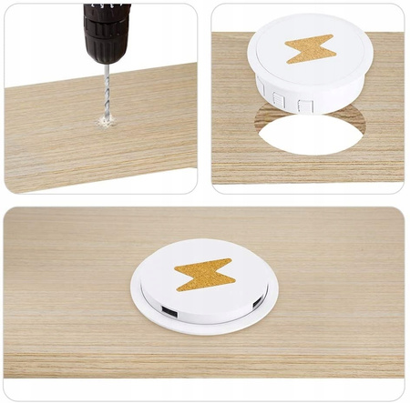 ŁADOWARKA INDUKCYJNA BIURKOWA CHOWANA + HUB 2xUSB