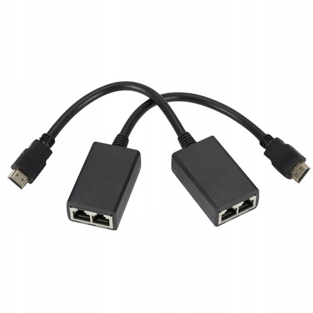 KABEL KONWERTER HDMI na LAN PO SKRĘTCE RJ45 30M