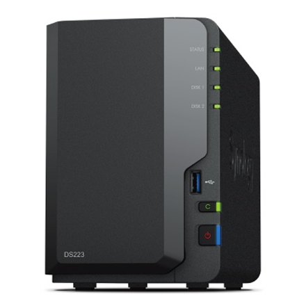 Synology DiskStation DS223 NAS Server, 2GB RAM, 1x Gb LAN - 2-Bay