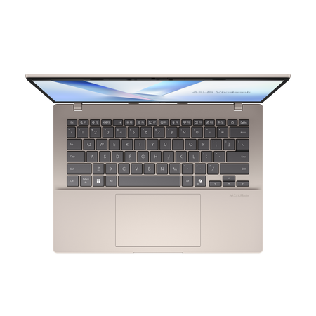 Asus Vivobook 14 X1407QA-LY045W | Platinum Gold | 14 " | IPS | WUXGA | 1920 x 1200 pixels | Anti-glare | Snapdragon X | X1 26 100 | 16 GB | LPDDR5X | Solid-state drive capacity 512 GB | Qualcomm Adreno GPU | Windows 11 Home | 802.11ax | Bluetooth version