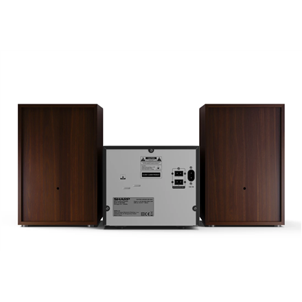Sharp XL-B512(BR) Hi-Fi Micro System, CD/FM/USB/Bluetooth v5.0, 45W, Brown Sharp Hi-Fi Micro System XL-B512(BR) USB port Wireless connection Brown AUX in FM radio CD player Bluetooth
