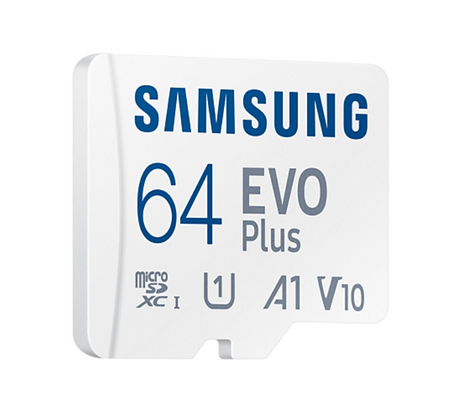 Samsung | MicroSD Card | EVO Plus | 64 GB | microSDXC Memory Card | Flash memory class U1, V10, A1