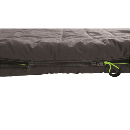 Outwell Camper, Sleeping Bag, 235 x 90 cm, 2 way open - auto lock, L-shape, Grey