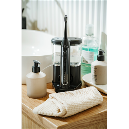 Adler 2-in-1 Water Flossing Sonic Brush | AD 2180b | Rechargeable | For adults | Number of brush heads included 2 | Number of teeth brushing modes 1 | Black