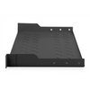 Digitus Fixed Shelf for Racks DN-19 TRAY-1-SW Black The shelves for fixed mounting can be installed easy on the two front 483 mm (19“) profile rails of your 483 mm (19“) network- or server cabinet. Due to their stable, perforated steel sheet with a high l