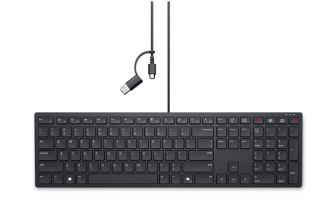 Dell | Collaboration Keyboard | KB525C | Keyboard | Wired | US (QWERTY) | Black | USB-C