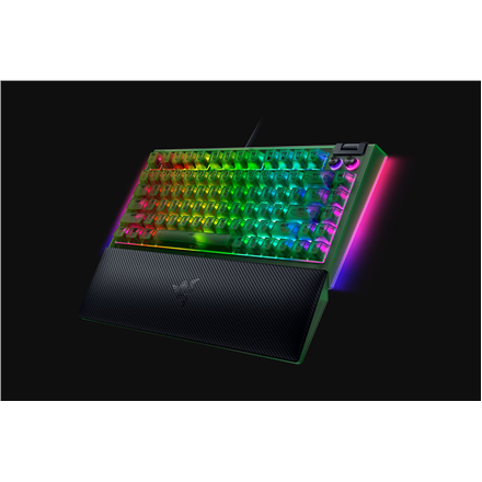 Razer BlackWidow V4 75% | Mechanical Gaming keyboard | Wired | US | Phantom Green Edition | Razer Mechanical Switches (Tactile)