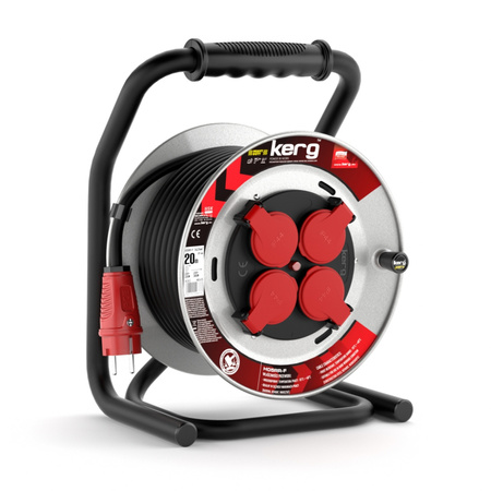 Przedł.BĘBNOWY KERG 3G2.5 20M CZARNY H05RRF STANDARD guma EPR