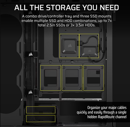 Corsair PC Case | iCUE LINK 5000T LX RGB | Black | Mid-Tower | Power supply included No