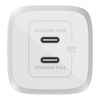 Belkin USB-C GaN PD PPS Dual Wall Charger, 65W | WCH013vfWH