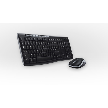 Logitech MK270 Keyboard and Mouse Set Wireless Mouse included Wireless range 10 m Batteries included US English Numeric keypad USB Black, Silver