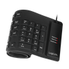 Logilink Flexible waterproof Keyboard USB + PS/2 ID0019A Flexible keyboard Wired DE Black
