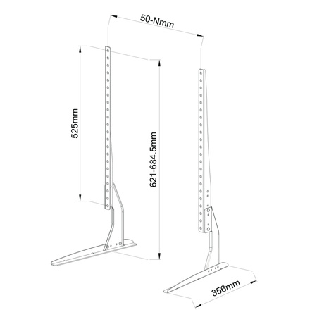 STOJAK/NOGI  DO TV 23"-75" 40KG SD-20 ART Vesa max 800x400