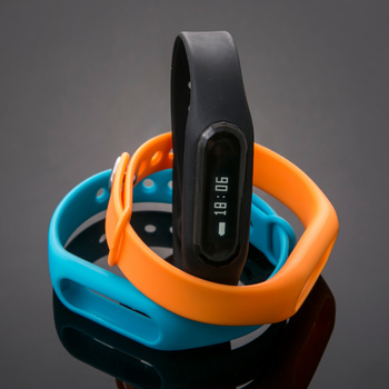 SPORTOWA OPASKA Z PULSOMETREM - BLACK/ORANGE  WODOODPORNA - IP65